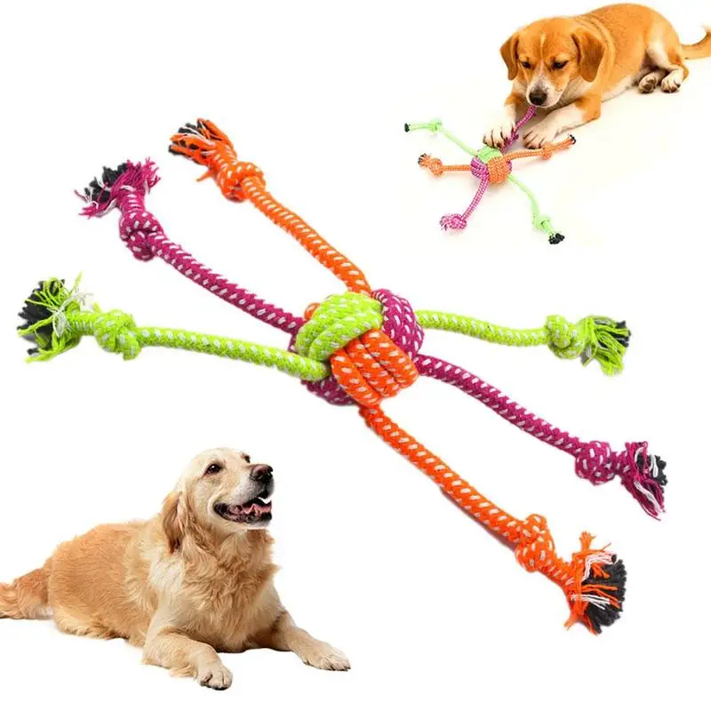 Dog Rope Toy Aggressive Chewers - Giocattolo da Masticare per Cani Resistente,