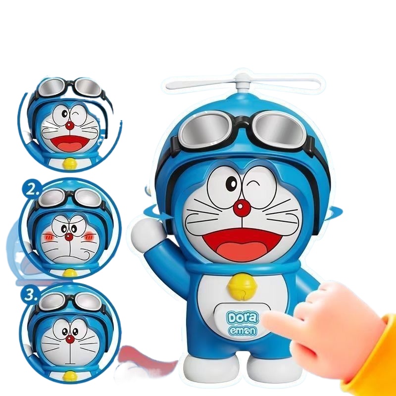Cat Toys - Bambola Doraemon Cambia-Faccia, Giocattolo Figurina Deformabile